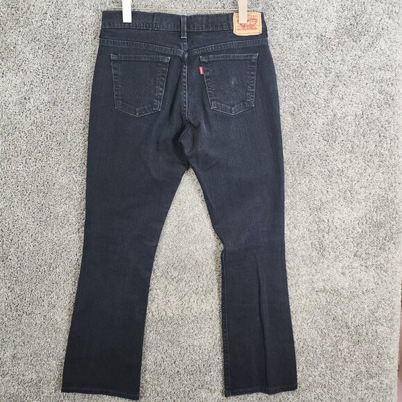 Levis 515 Jeans Womens Size 8M  W31 X L31 Blue Denim Mid Rise Boot Cut Dark Wash - Picture 4 of 10